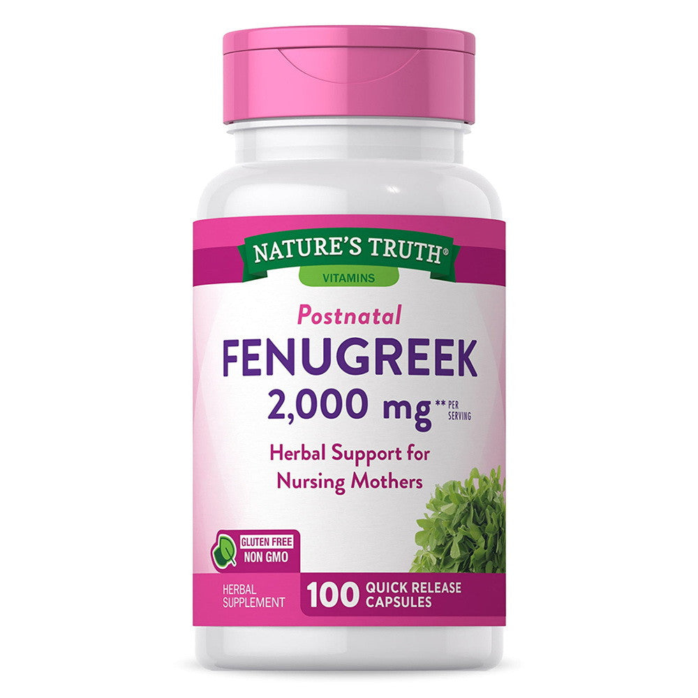 Natures Truth Vitamins Fenugreek 610 mg Popular With Lactating Women Capsules, 100 Ea